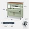 Best Choice Products 36in Large Rolling Kitchen Island Cart, 2-Door Cabinet, Outlet, Hooks, & Wheels